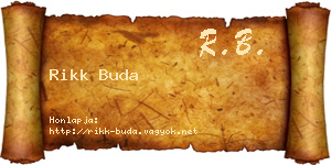 Rikk Buda névjegykártya